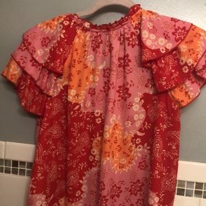 Ladies Nanette Lepore blouse. Red print